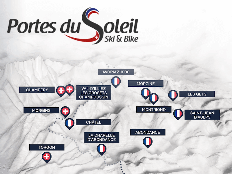 Map of 'Portes du Soleil' ski resort